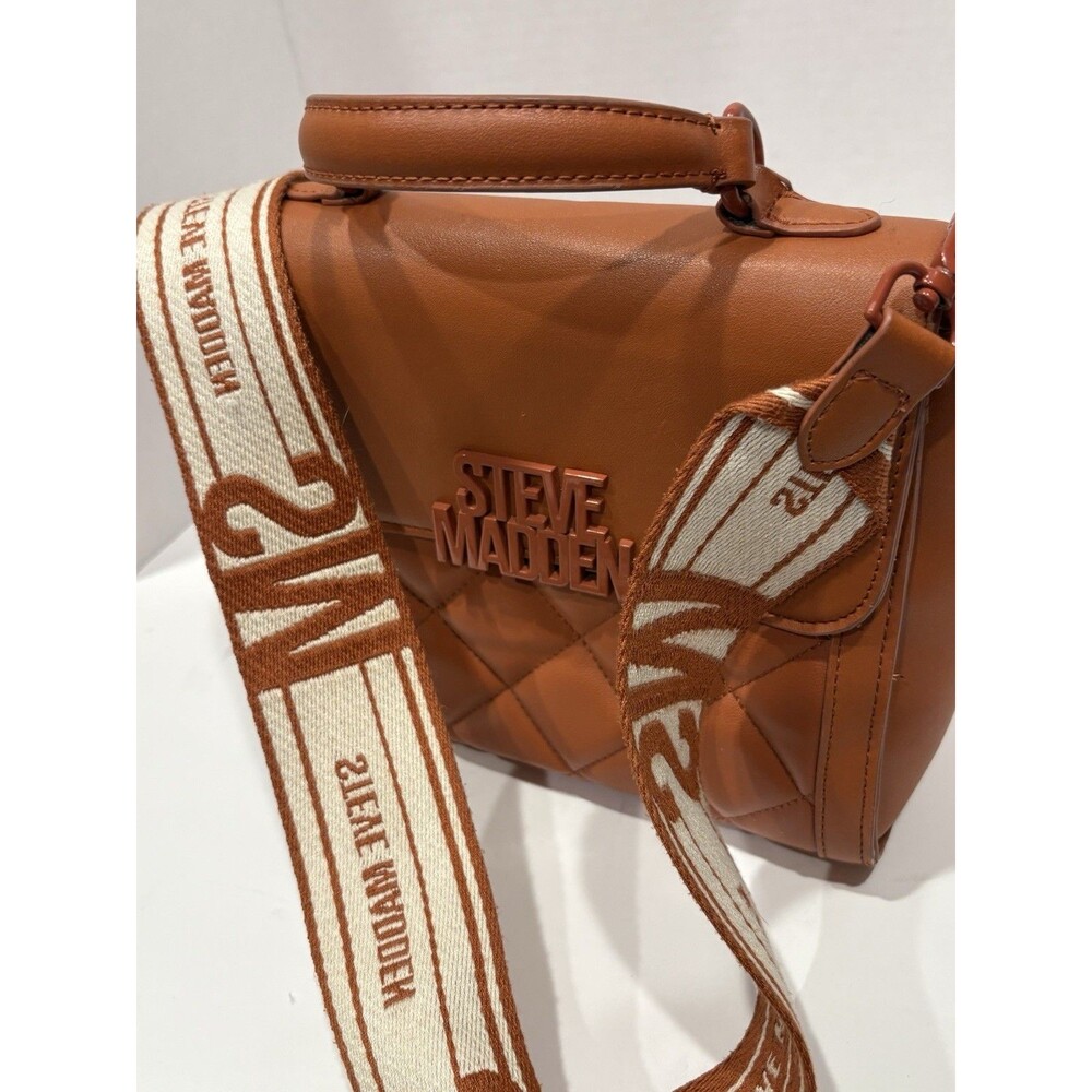 Steve Madden quilted crossbody satchel,  "Whiskey Spice"